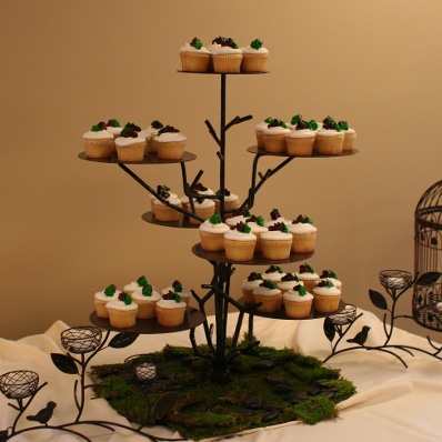 twig cupcake stand